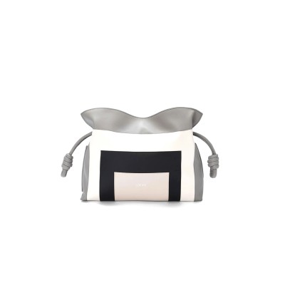 LOEWE X ALBERS MEDIUM FLAMENCO CLUTCH IN NAPPA CALFSKIN A411FC1XDD 01 (30*24.5*10.5cm)